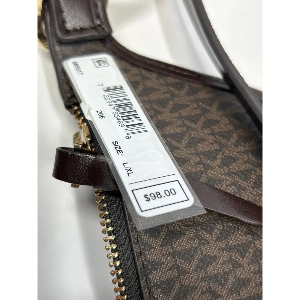 Michael Kors Genuine Leather Brown reversible Belt Bag Size L/XL‎